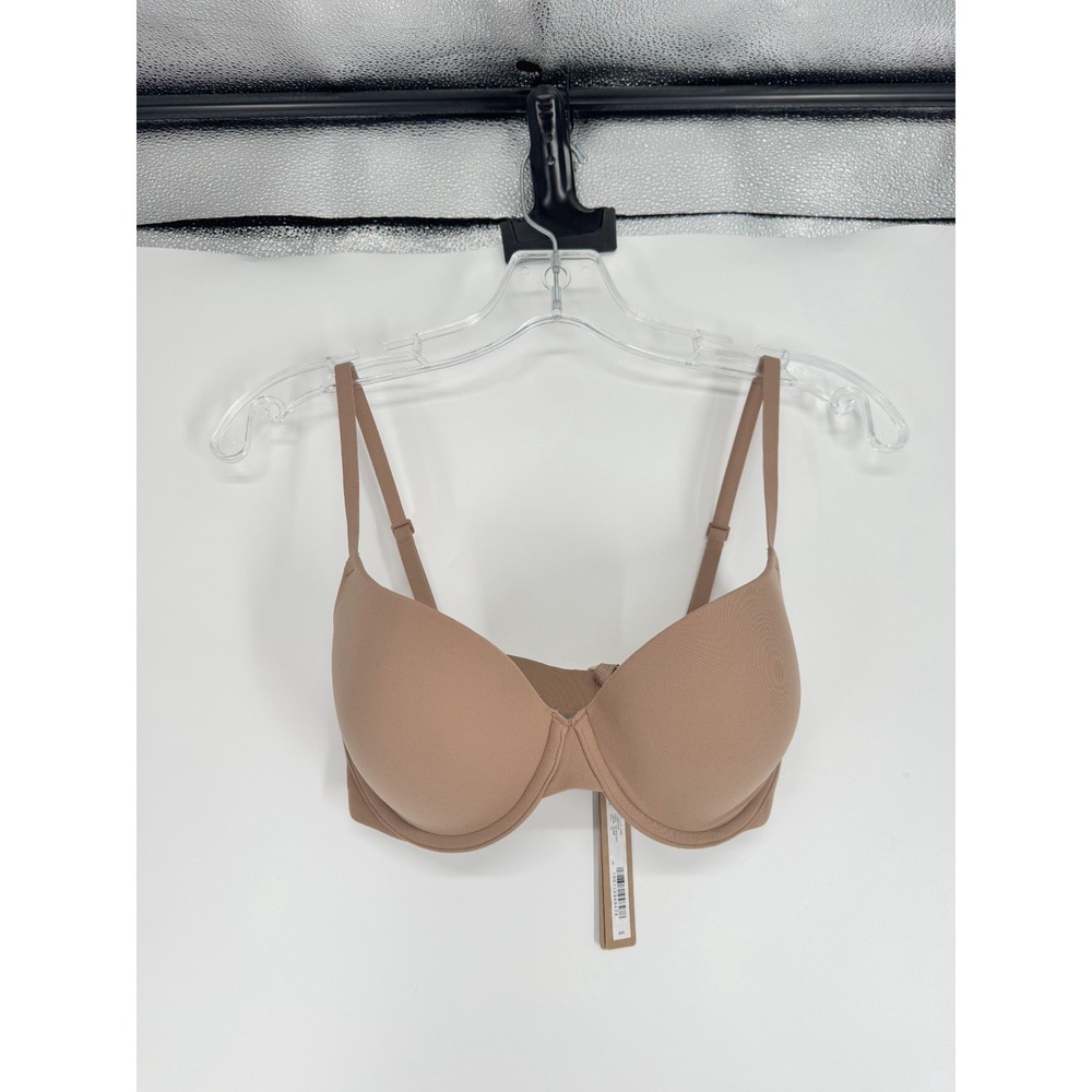 SKIMS Fits Everybody T Shirt Bra Womens Size 32D Sienna Tan Padded Underwired‎